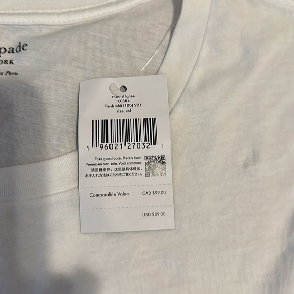 NWT Kate Spade Rainbow Pride Tee Size XXL - Picture 4 of 4